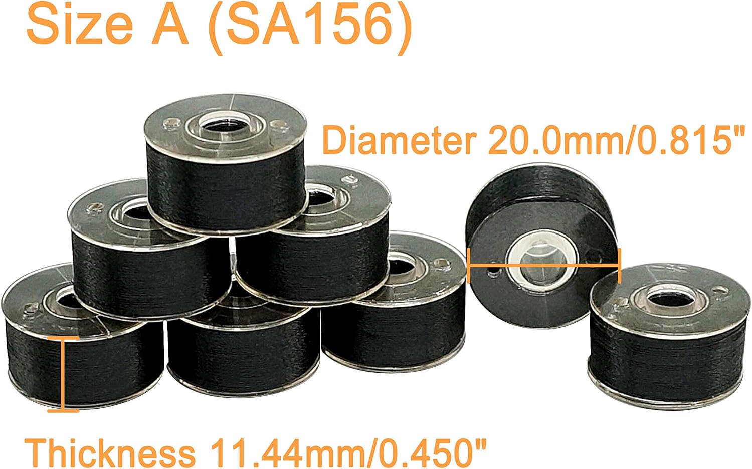 New brothread 25pcs Black 70D/2 (60WT) Prewound Bobbin Thread Plastic Size A SA156 for Embroidery and Sewing Machines DIY Embroidery Thread Sewing Thread : Arts, Crafts & Sewing