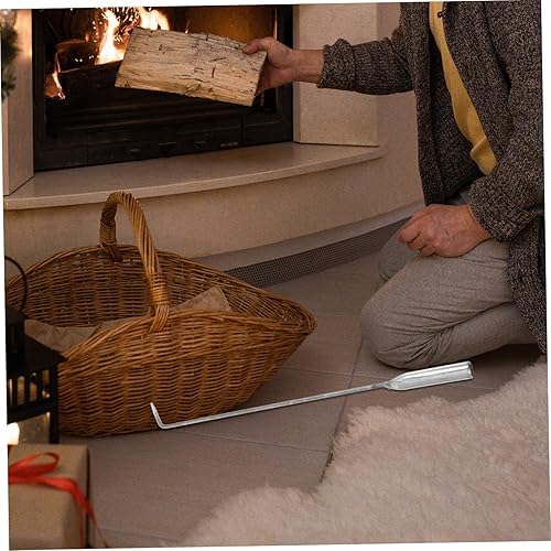 Miniatura 7 de Kisangel Gancho de carbón, herramienta de póquer para chimenea, pinzas de fuego para hoguera, herramientas de fuego, pinzas para chimenea, póquer