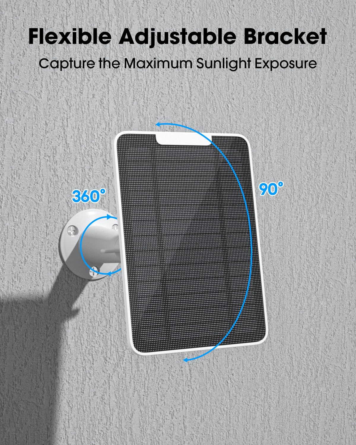 Caricatore per pannello solare da 6 W, compatibile con Google Nest Camera per esterni e interni (versione a batteria), alimentazione solare per Google Nest Cam, IP65 resistente alle intemperie, con