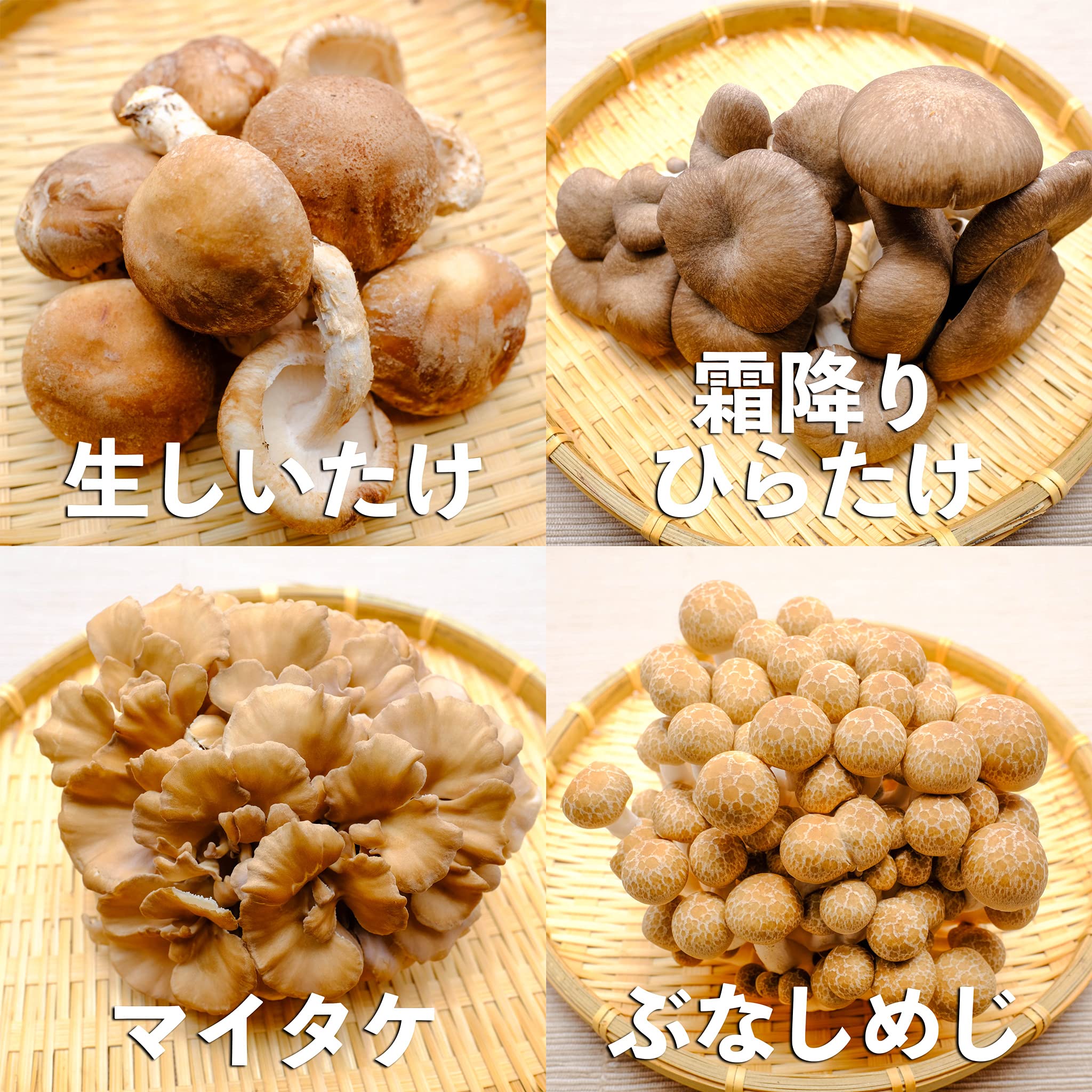 Amazon.co.jp: 長野・新潟県産きのこセット（8種類）シイタケ 