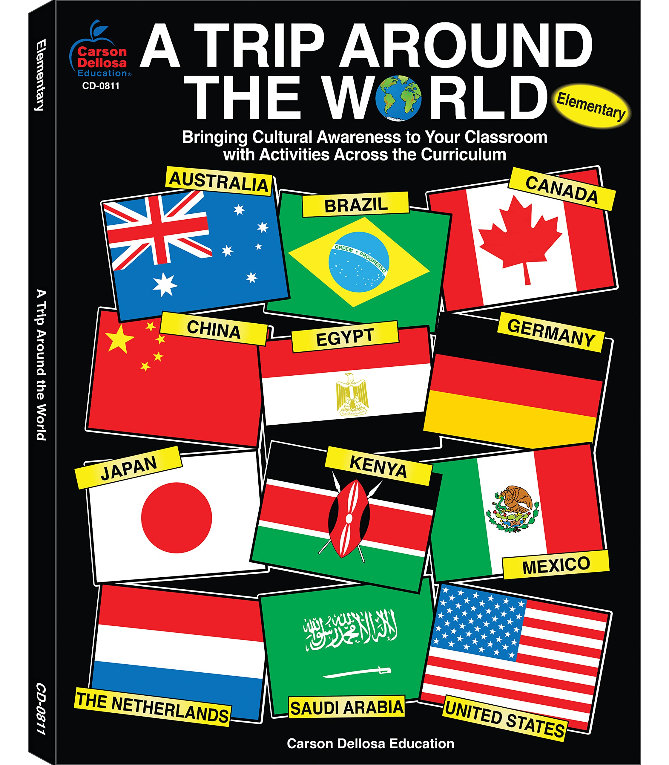 Carson Dellosa A Trip Around the World Workbook, Learn About Australia, Canada, Germany, China, Mexico, Brazil, United States, Egypt, and Other Countries Through Cooking, Crafts, and More Activities