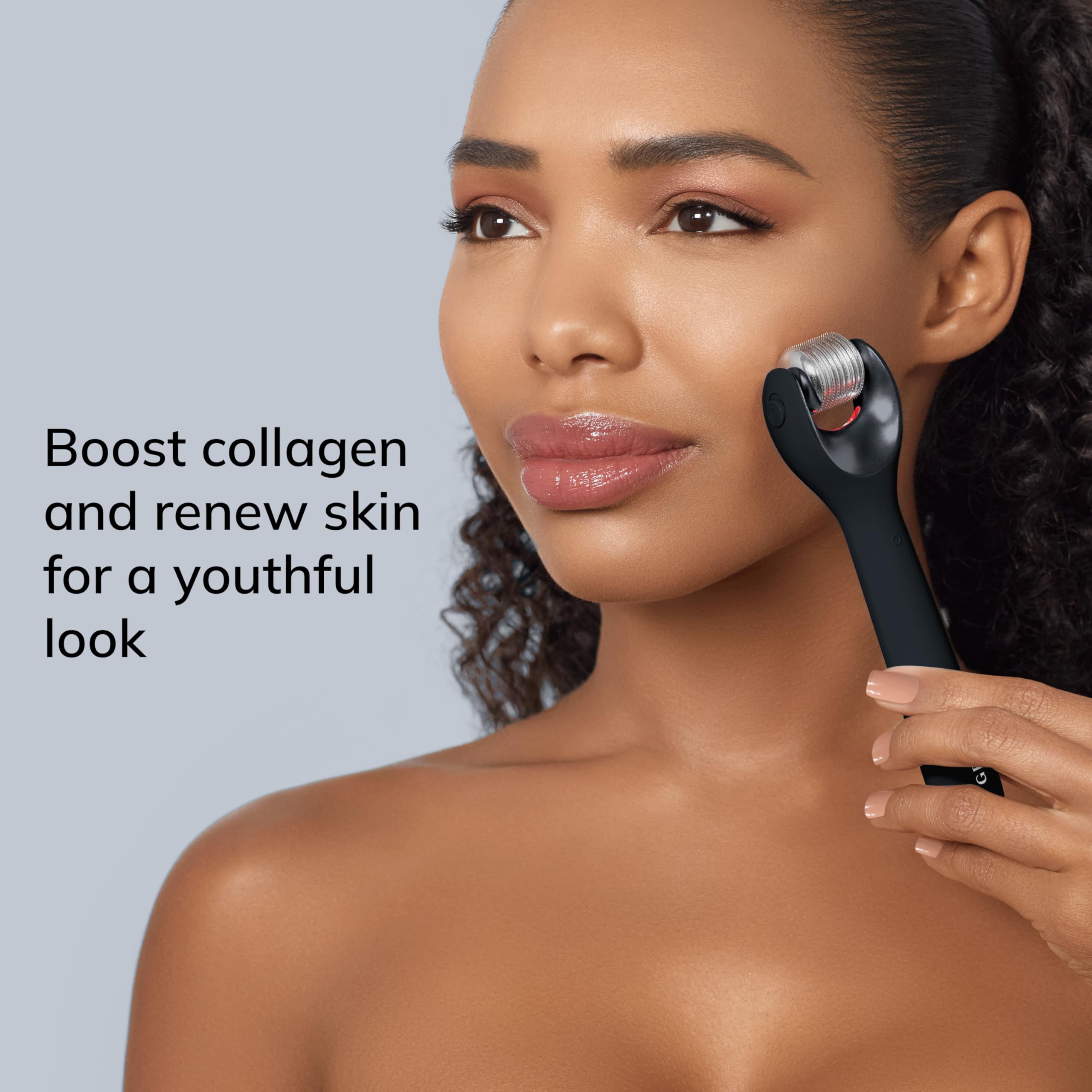 GESKE | SmartAppGuided™ MicroNeedle Face Roller | 9 en 1 | con cuarzo rosa | Microagujas | Dispositivo profesional de microagujas | Rodillo de agujas | Rodillo de belleza cara | rodillo de microagujas