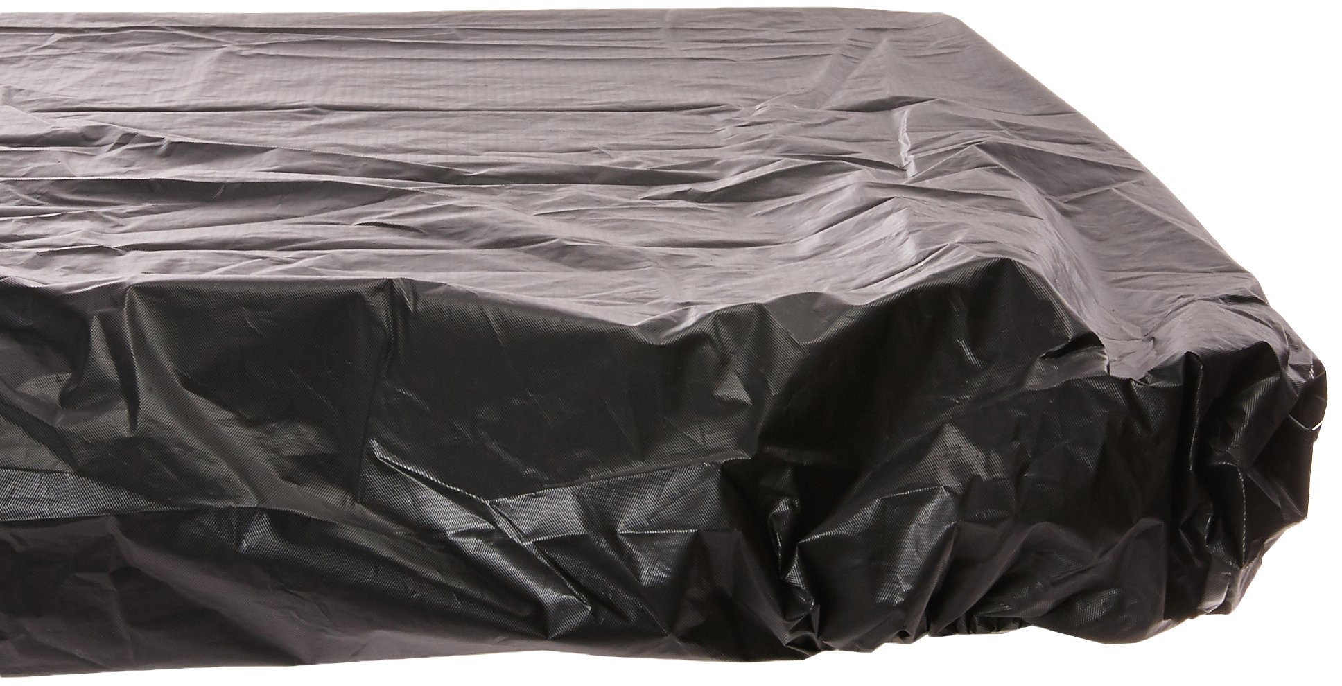 Creative Converting 702000 Plain Black Elastic Corners Plastic Tablecover, 30" X 96"