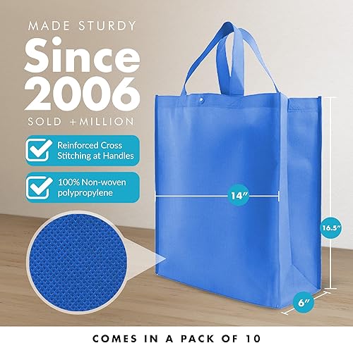 Miniatura 3 de Bolsa para comestibles reutilizable, paquete de 10 unidades, Púrpura profundo