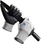 SAFEYEAR Levl 5 Cut Resistant Anti-Impact Anti-Vibration Work Gloves For Men And Women,Heavy Duty Mechanics Gloves For Adult.