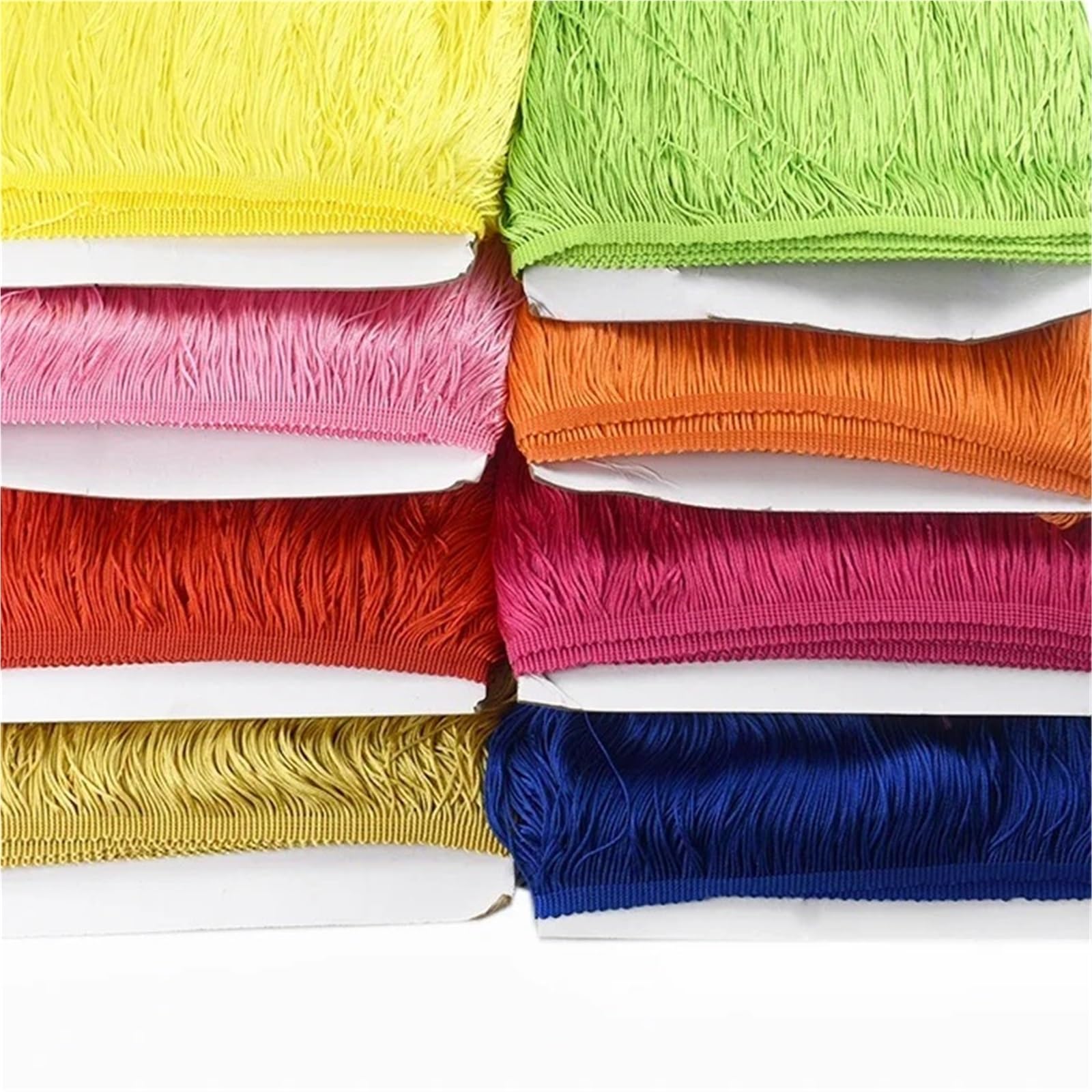 Bordo con frange in pizzo largo, Nappe con frange multicolori 50 cm 1-5 metri for tende abiti cucito fai da te(Color 4,50cm-5Meters)