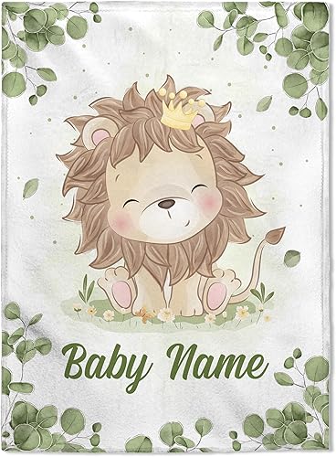 Miniatura 37 de FLOCHIL Personalized Baby Blankets, Custom Baby Blanket - Baby Blanket with Name for Boys, Best Gift for Newborn Elephants Flush Fleece (30x40)