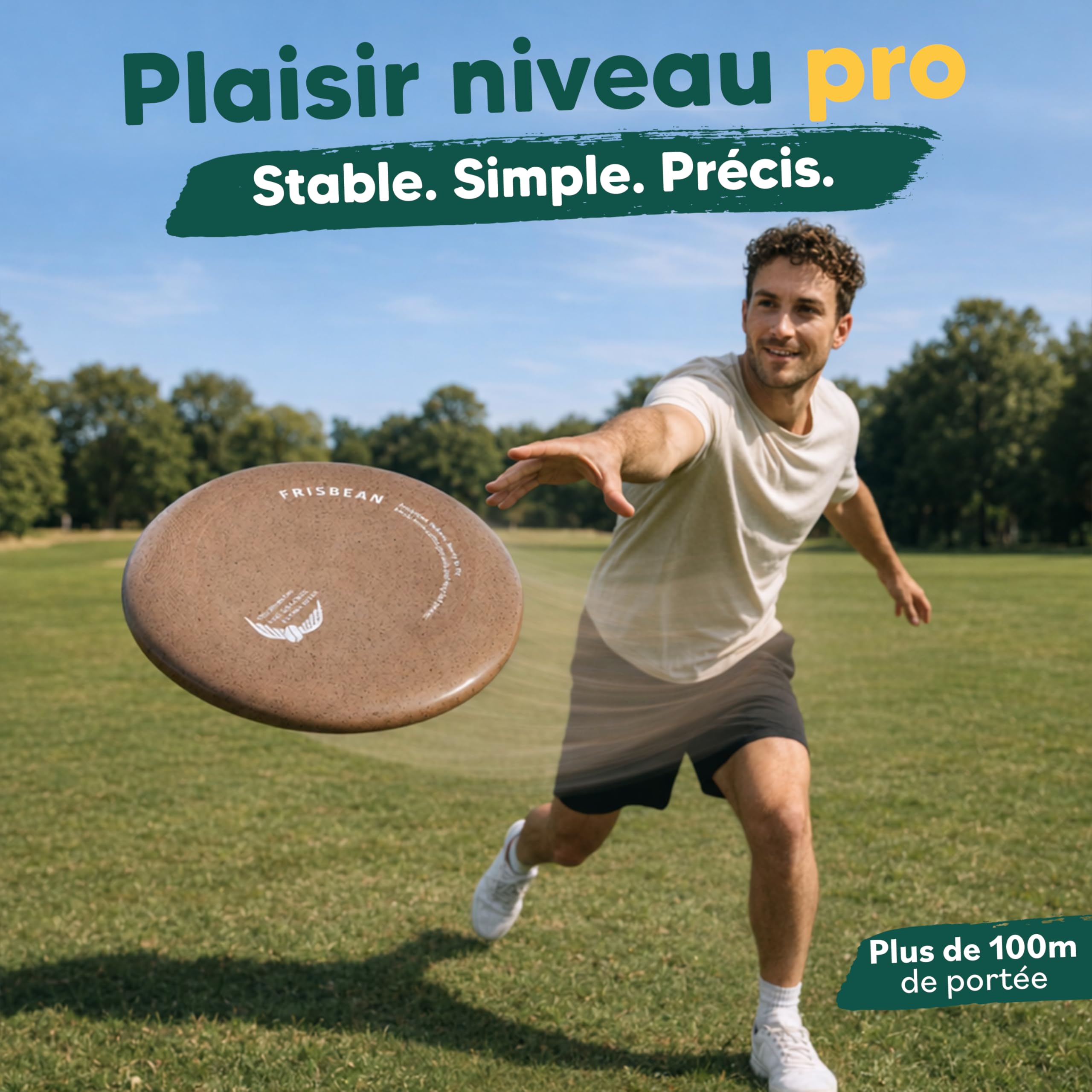 Frisbee Disque Volant Ultimate écologique Plastique recyclé Professionnel Plage Parc Jeu Plein air antidérapant