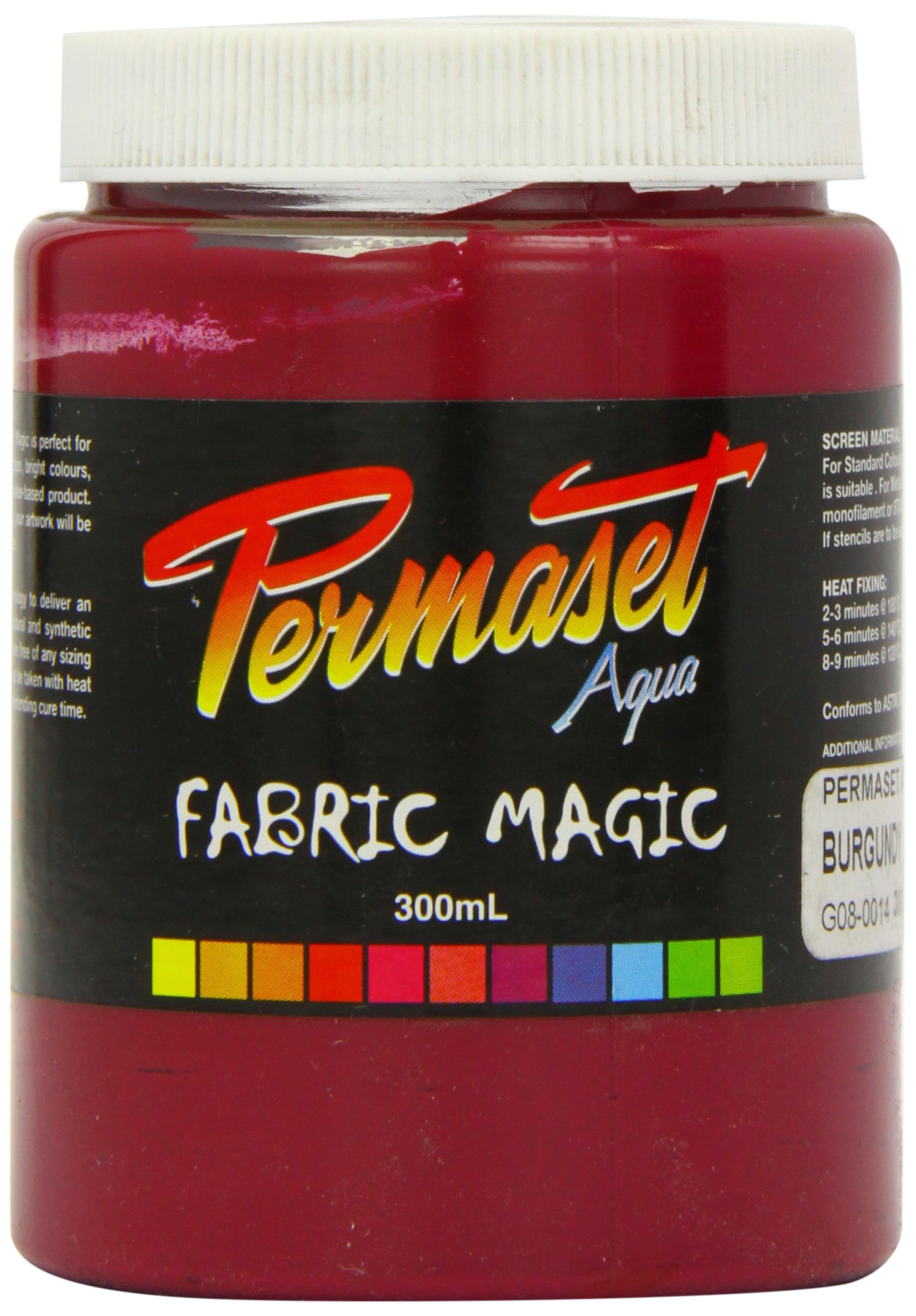 Permaset Aqua - Tinta para serigrafía textil (300 ml, ecológica, color rojo oscuro)