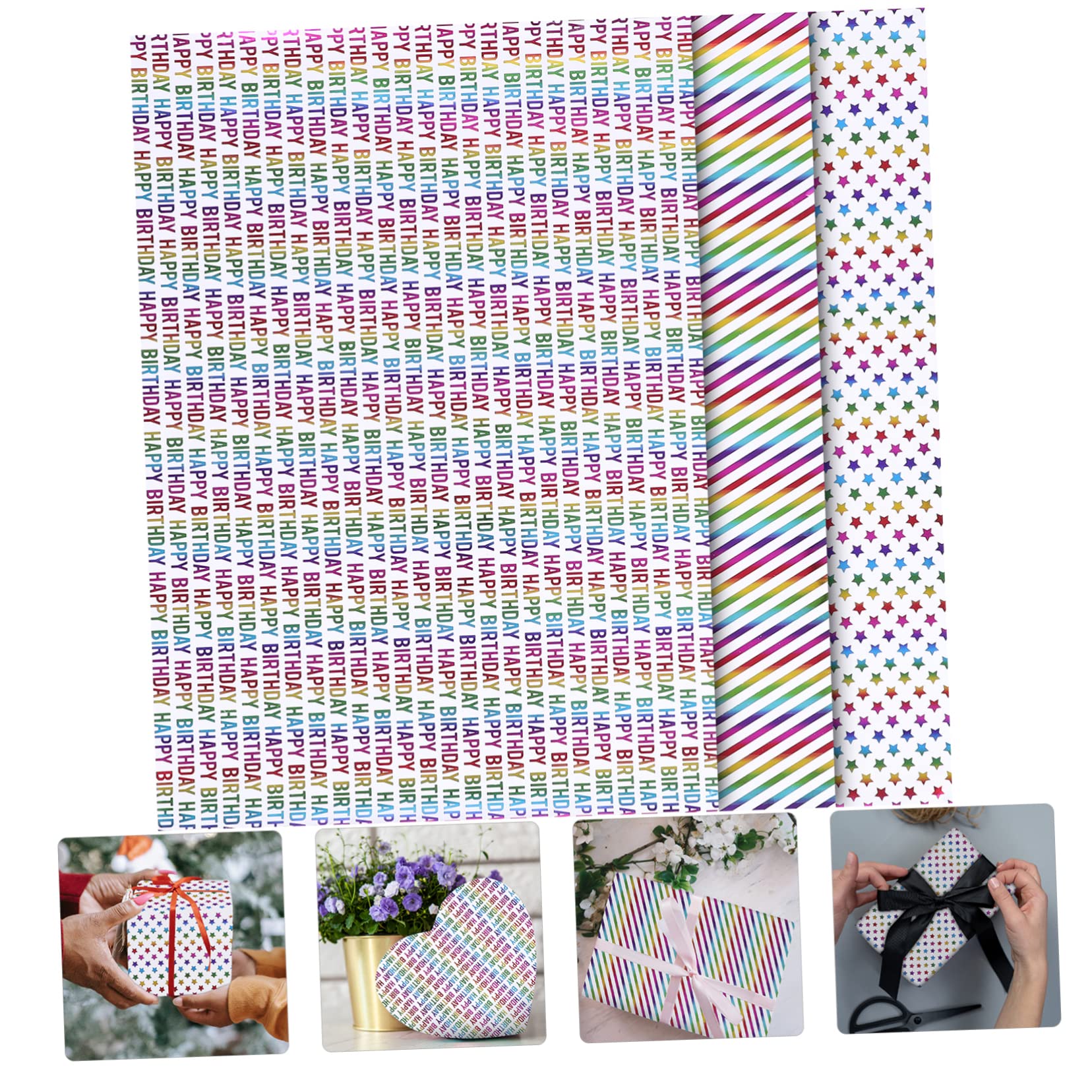 SOLUSTRE 9rollen Geschenkpapier Für Blumensträuße Und Geburtstagsgeschenke Hochwertige Langlebige Verpackung Für Verschiedene Anlässe Für Kreative Bastelprojekte