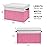 Gowee Large Toy Box with Lid, Sturdy Toy Storage Chest Bin Boxes Organizer Basket with Dividers for Toddlers, Kids, Boys, Girls, Nursery, Closet, Bedroom, Playroom 25x13 x16 (Pink and White)