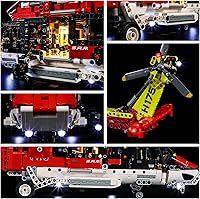Vista 4 de Kit de luces LED compatible con Lego Airbus H175 Rescue Helicopter – Juego de iluminación para modelo Technic 42145 (modelo no incluido)
