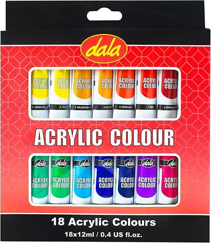 Dala Acrylic Tube Color 12 ml (Pack of 18)