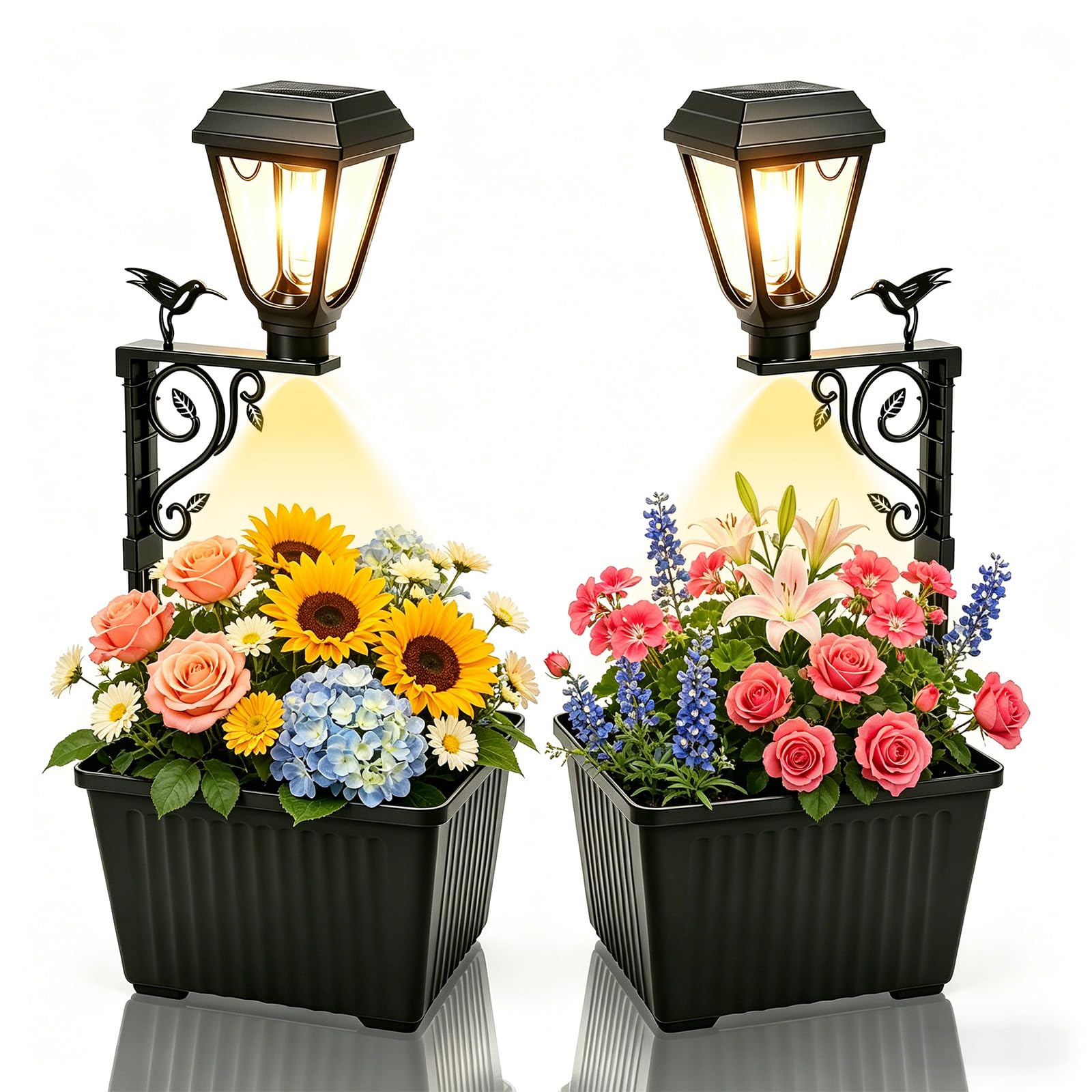 Photo 1 of Forlivese Solar Lamp Post Planter Set