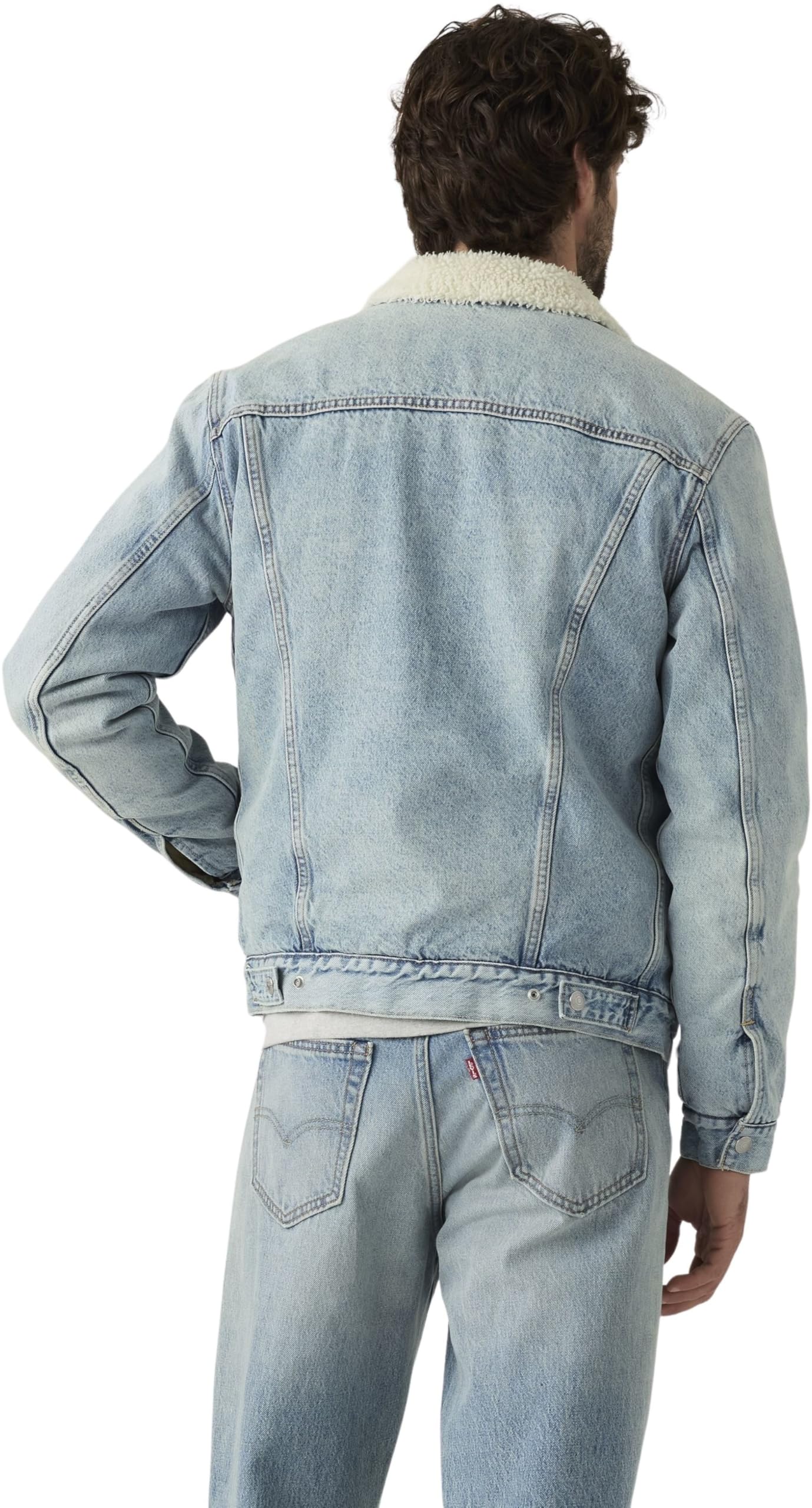 Levi's Sztuczne futro — płaszcz męski Sherpa Trucker Jacket