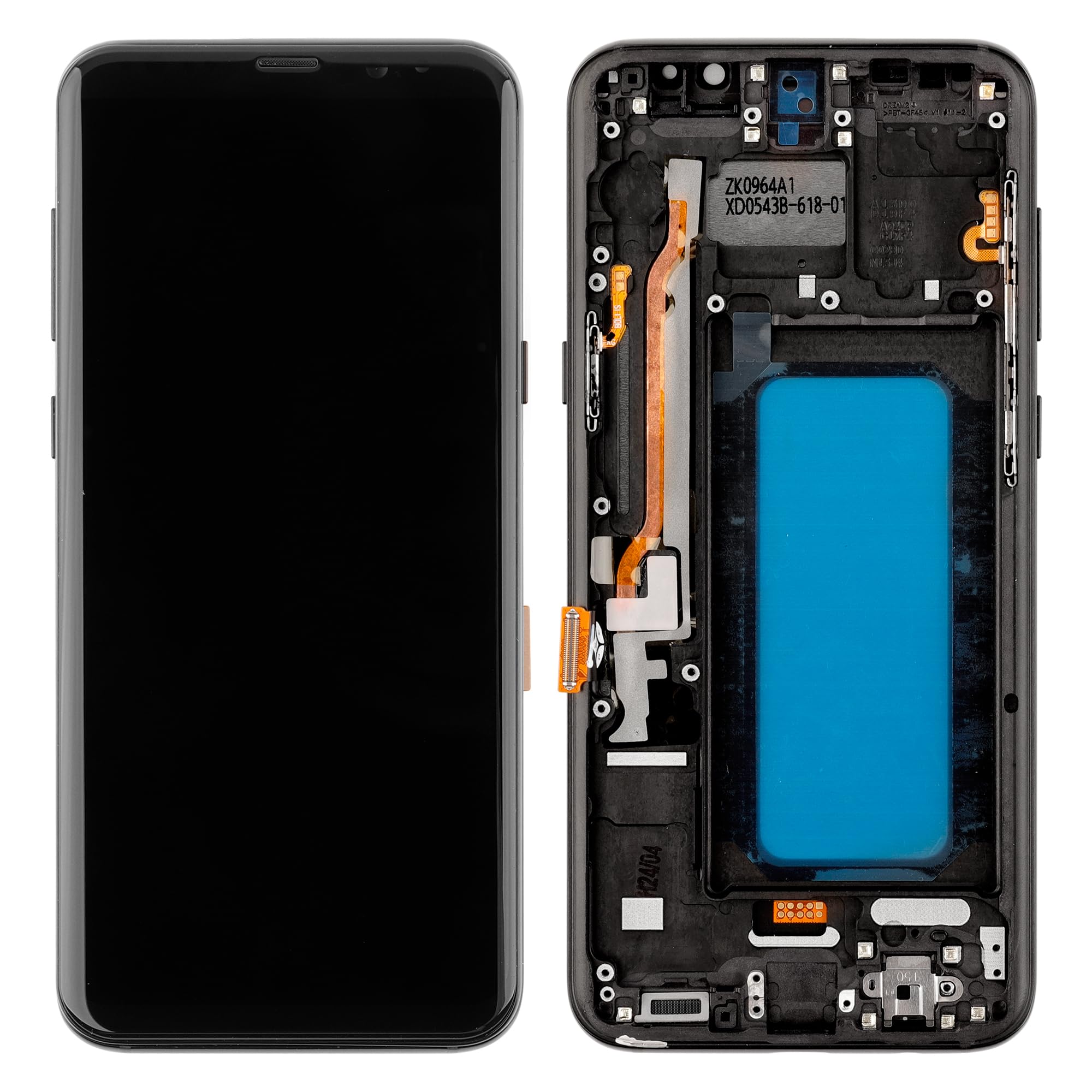 LCD Display Compatibile con Samsung Galaxy S8 Plus S8+ (Nero with Frame) Touchscreen Bildschirm Digitizer Assembly Glas + Strumenti