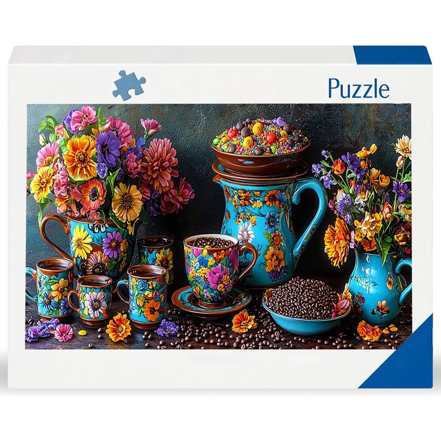 Puzzle para Adultos 1692 Piezas, Grano de café Puzzle, Difícil, Desafiante, Rompecabezas Encajan Perfectamente, Letras en la Parte Posterior, sin Polvo, Regalo para Personas Mayores (179x31cm) v-577