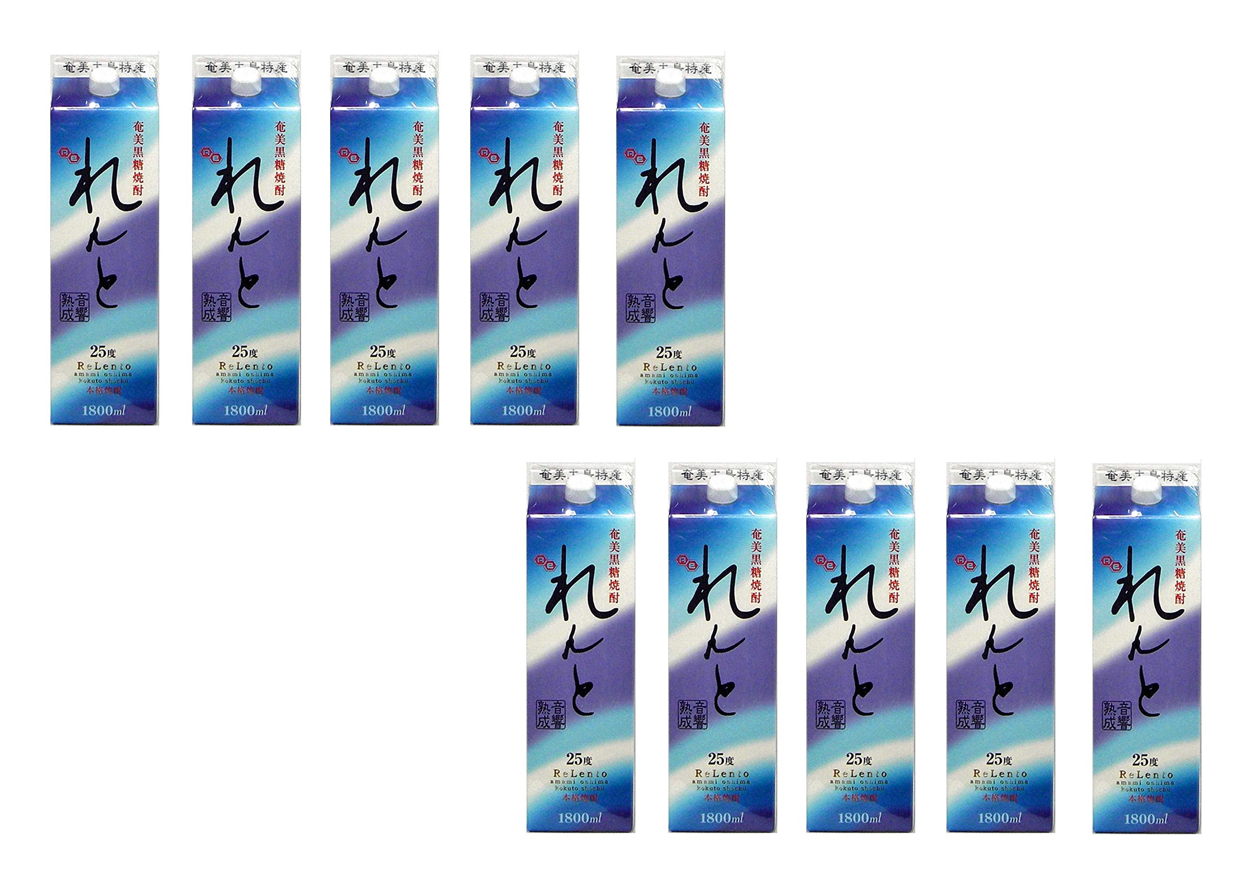 奄美黒糖焼酎 れんと 25度 1800ml 紙パック　11本 Amazon.co.jp: 奄美黒糖焼酎 れんと 25度 1800ml(1.8L) 紙パック 10本