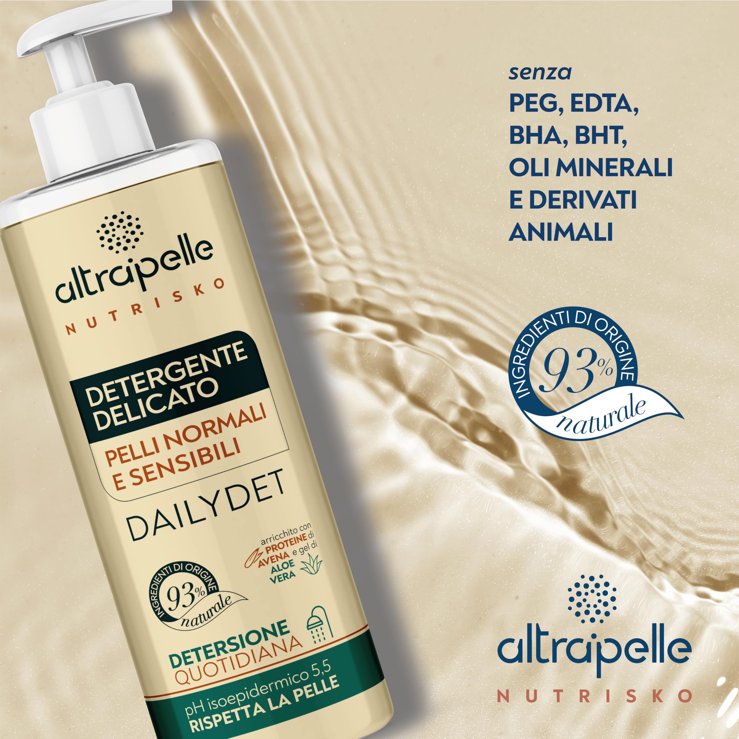 Altrapelle Nutrisko Gentle Face and Body Cleanser for Normal and Sensitive Skin Daily and Soothing Cleansing - Image 4