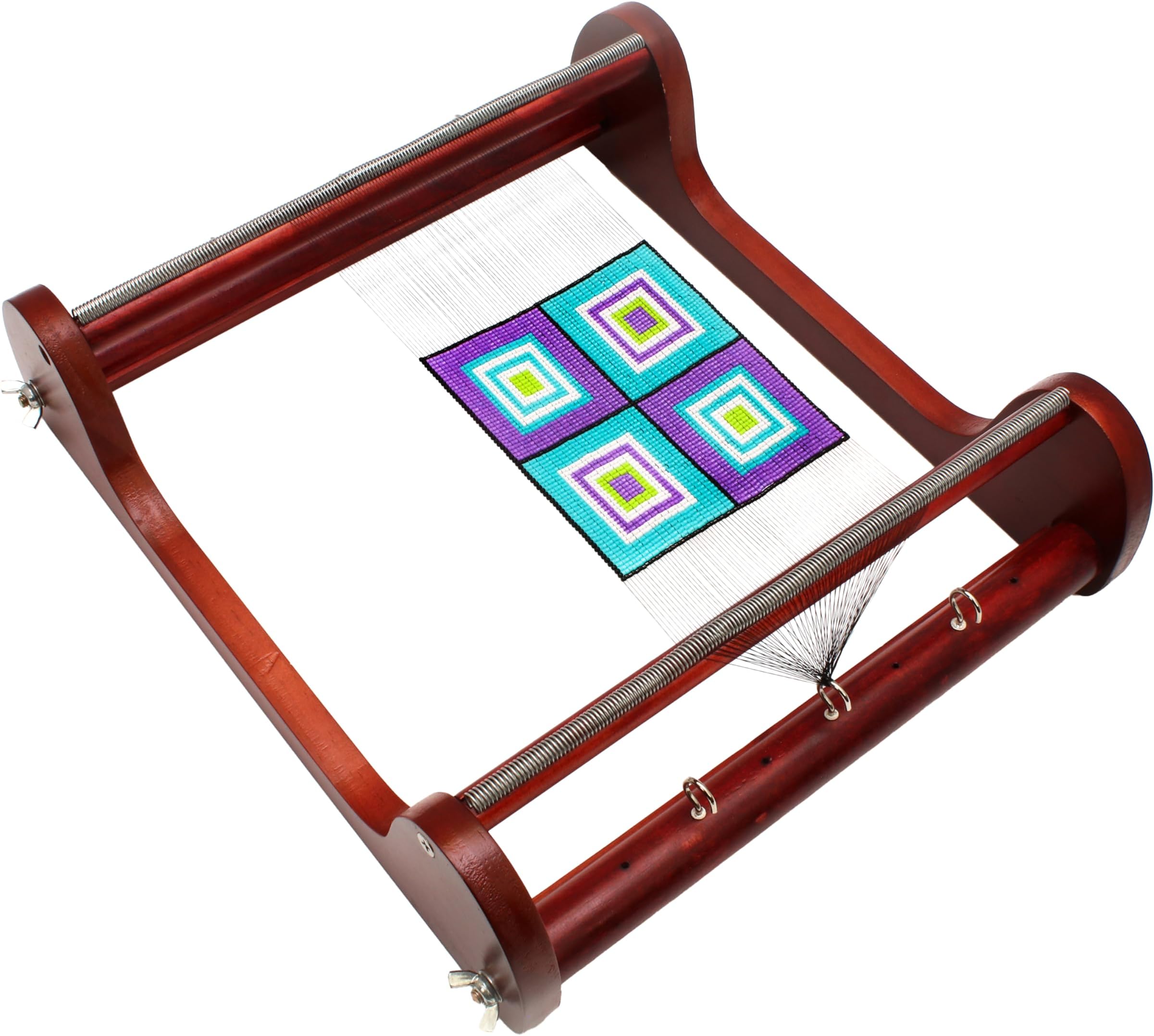 The Beadsmith Wooden Bead Loom, 12.5” x 13” x 3.5”, Includes Assembly Instructions