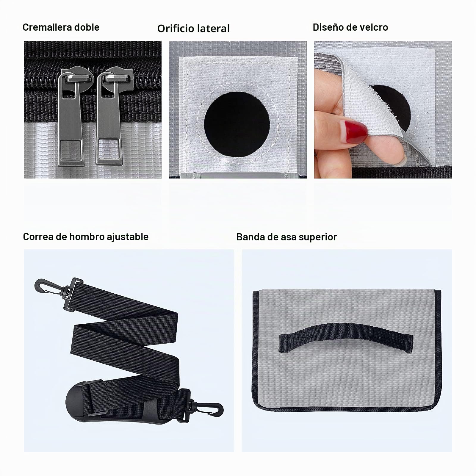 HOOVO Lipo Bag - Bolsa de Seguridad para batería Lipo ignífuga y antiexplosión LiPo Guard Safe Bag para Guardar y Cargar baterías de polímero de Litio con Doble Cremallera