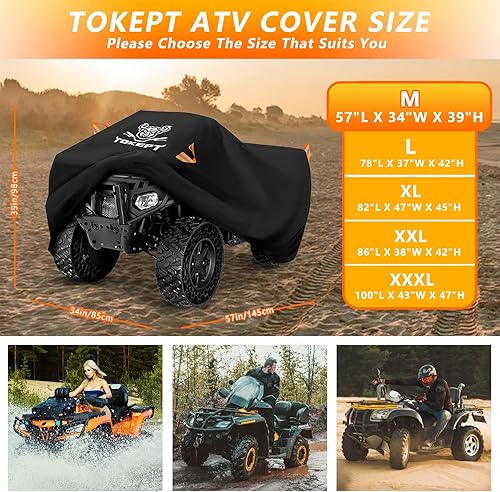 Miniatura 2 de Cubierta para cuatrimoto impermeable, resistente al agua, para 4 ruedas, cubierta para todas las estaciones, a prueba de clima, protección UV al