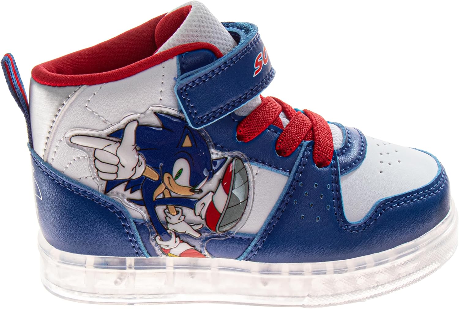 Boys High Top Sneakers Light Up Shoes for Boys Hightop LED Shoes Cars Paw Patrol Spiderman Monster Jam Sonic (Size: 6-10 Toddlers / 11-12 Little Kids) - Image 2