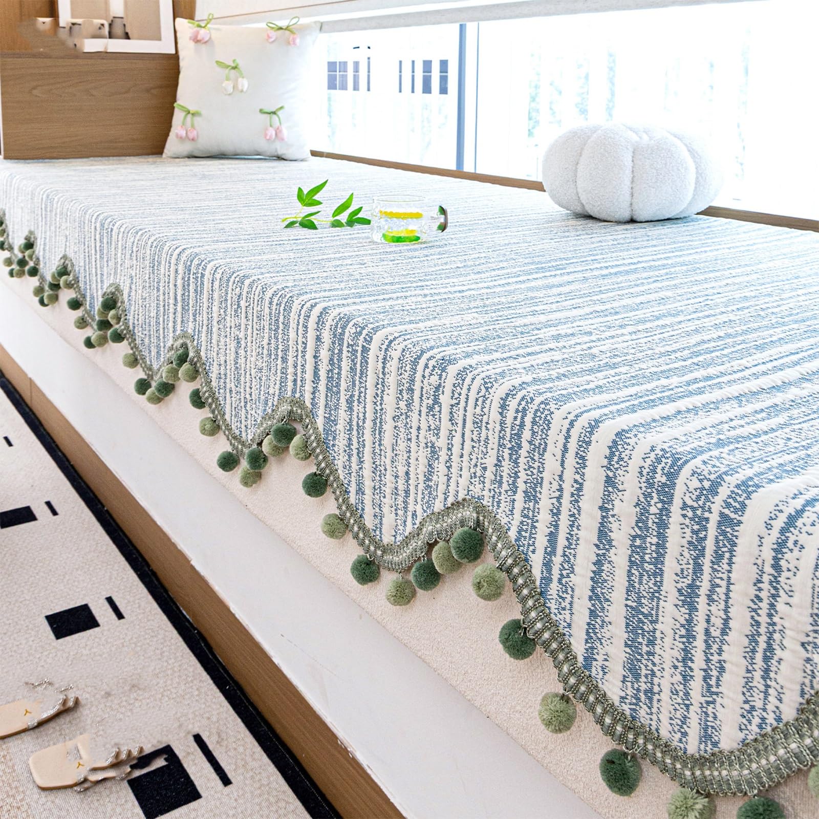 Tapis d'appui de fenêtre rafraîchissant pour coin lecture de salon