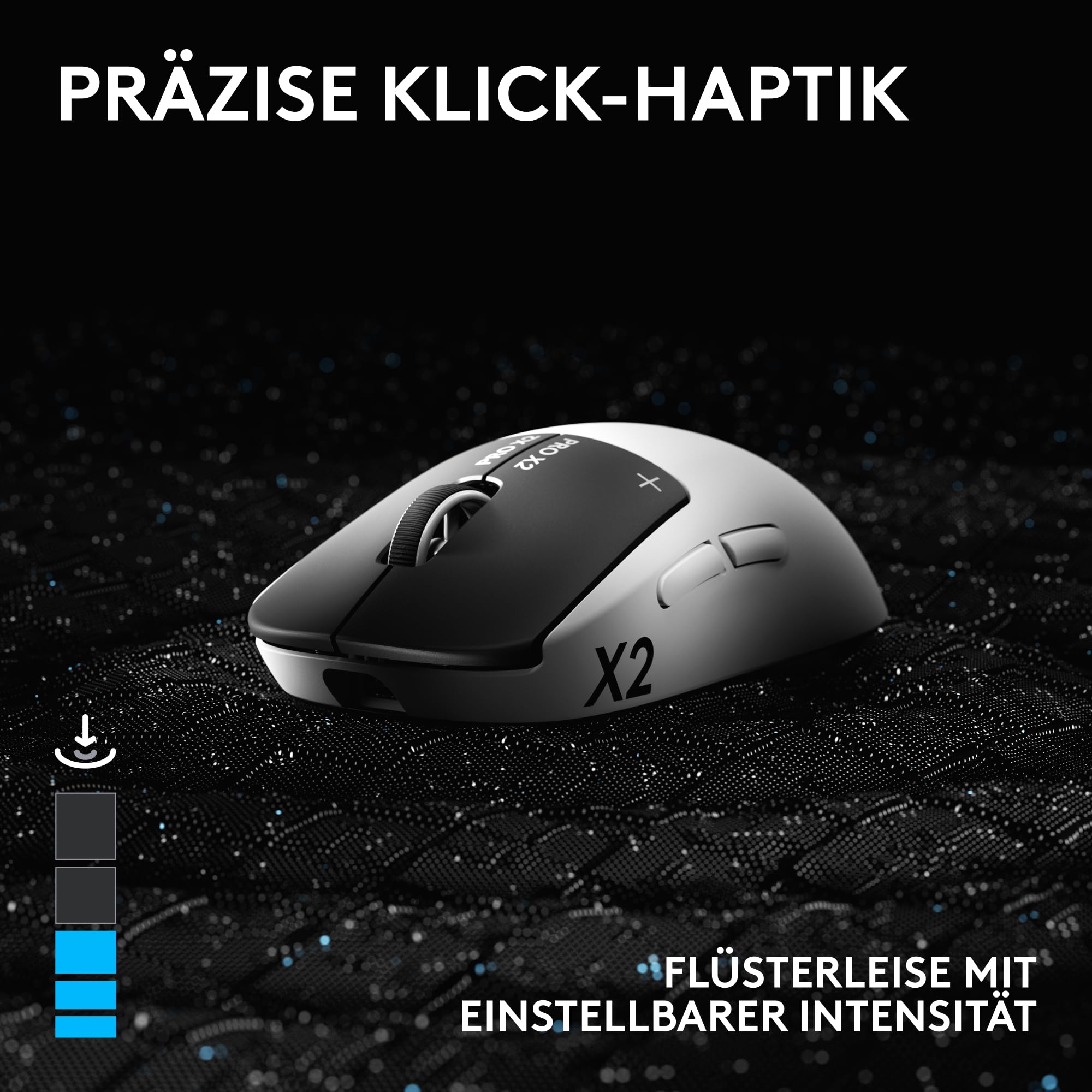 Logitech G PRO X2 SUPERSTRIKE Lightspeed kabellose Gaming-Maus, super schnell, äußerst leicht (61 g), anpassbare klick-Haptik, USB-C-Aufladung, für PC/Mac/Laptop - Weiß