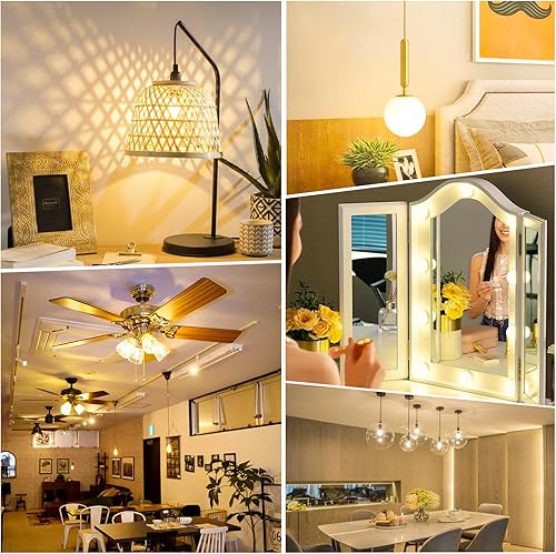 Miniatura 8 de MAXvolador Bombillas LED E12 equivalentes a 60 W, color blanco neutro 4000 K, bombillas de candelabro de base pequeña CRI de 600 lúmenes, 6 W no