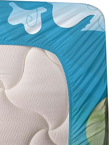 Vista 325 de Lunarable Sábana encimera de mapa del mundo, collage antiguo de mapas del Atlas antiguos, estampado vintage del grupo de civilización, suave y Beige