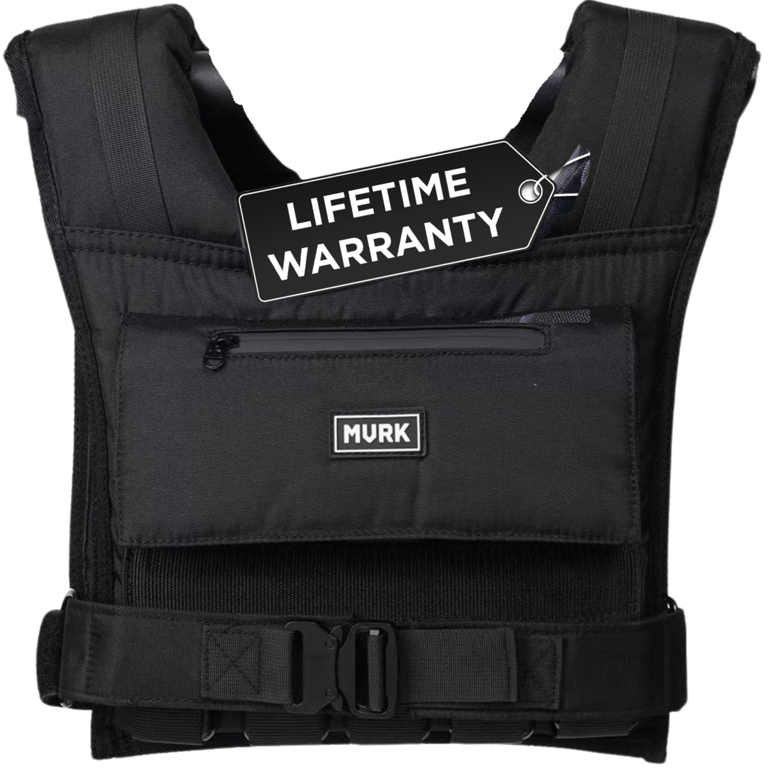 MVRK Adjustable Weighted Vest Men 35lbs - Weighted Workout Vest With Iron Weights, Heavy Duty Weighted Exercise Vest For Functional Training, Slim Design Weighted Running Vest, Weight Vest for Men and