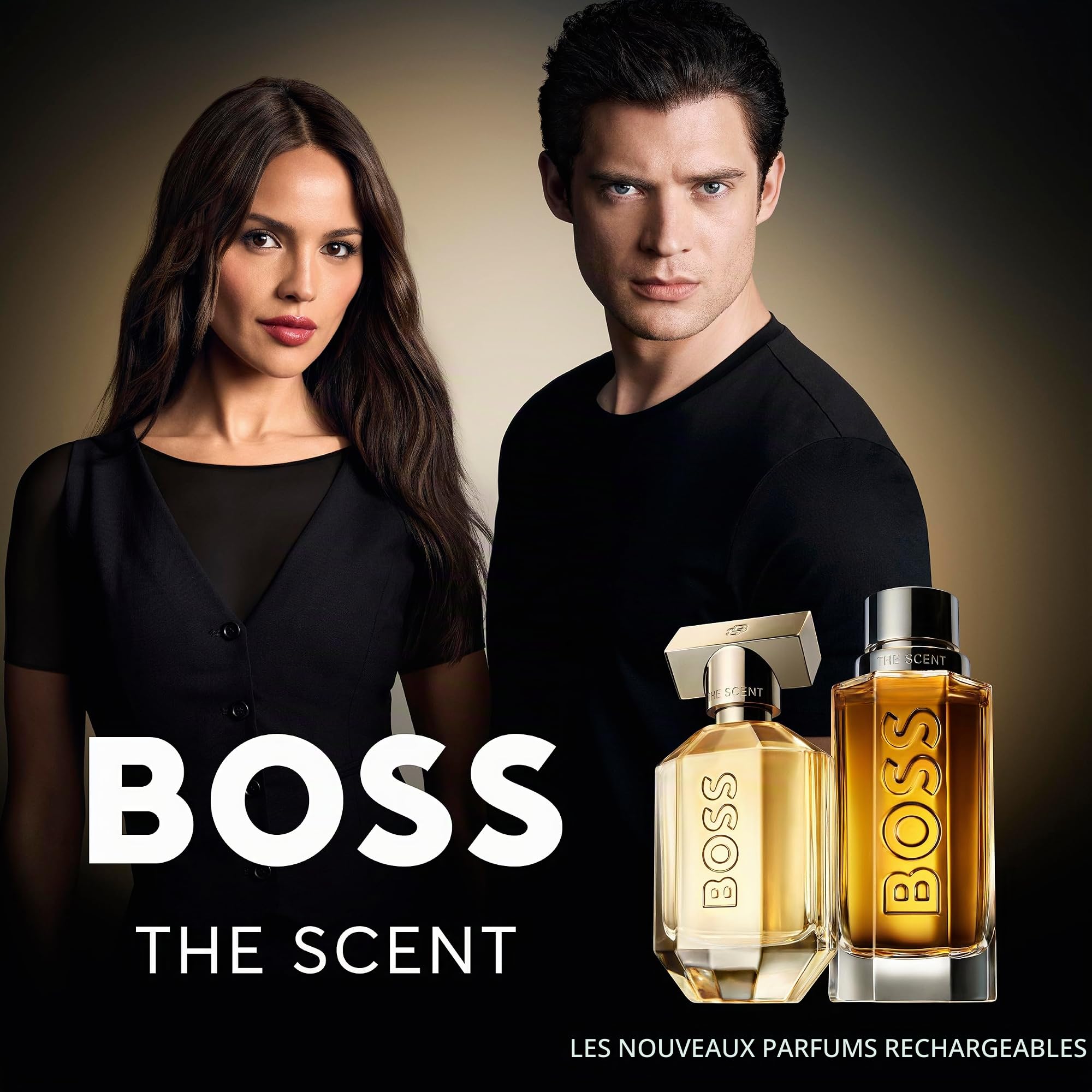 BOSS The Scent Recharge Eau de Toilette pour Lui 200 ml – Parfum ambré et boisé avec des notes de gingembre, de fruits de maninka, accords de cuir – Longévité moyenne