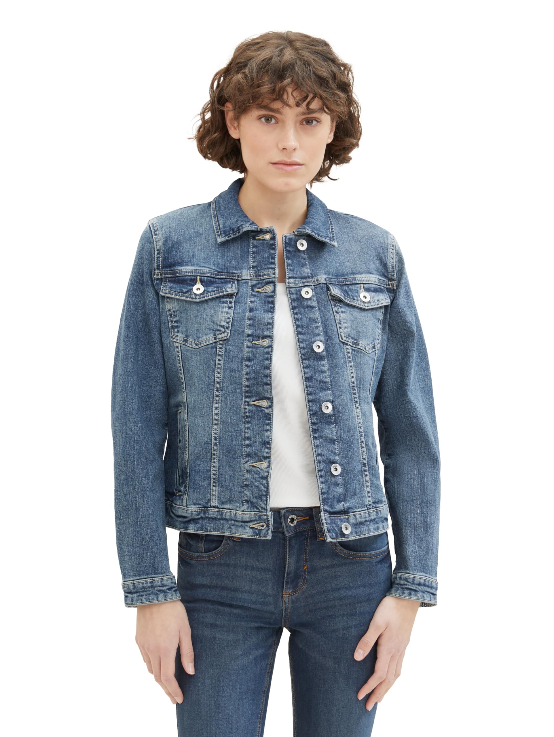TOM TAILOR Damen Basic Jeansjacke