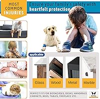 Vista 7 de Protector de borde de mesa a prueba de bebés (borde de 18 pies + 8 esquinas) protector de esquinas y bordes a prueba de bebés, espuma de goma NBR