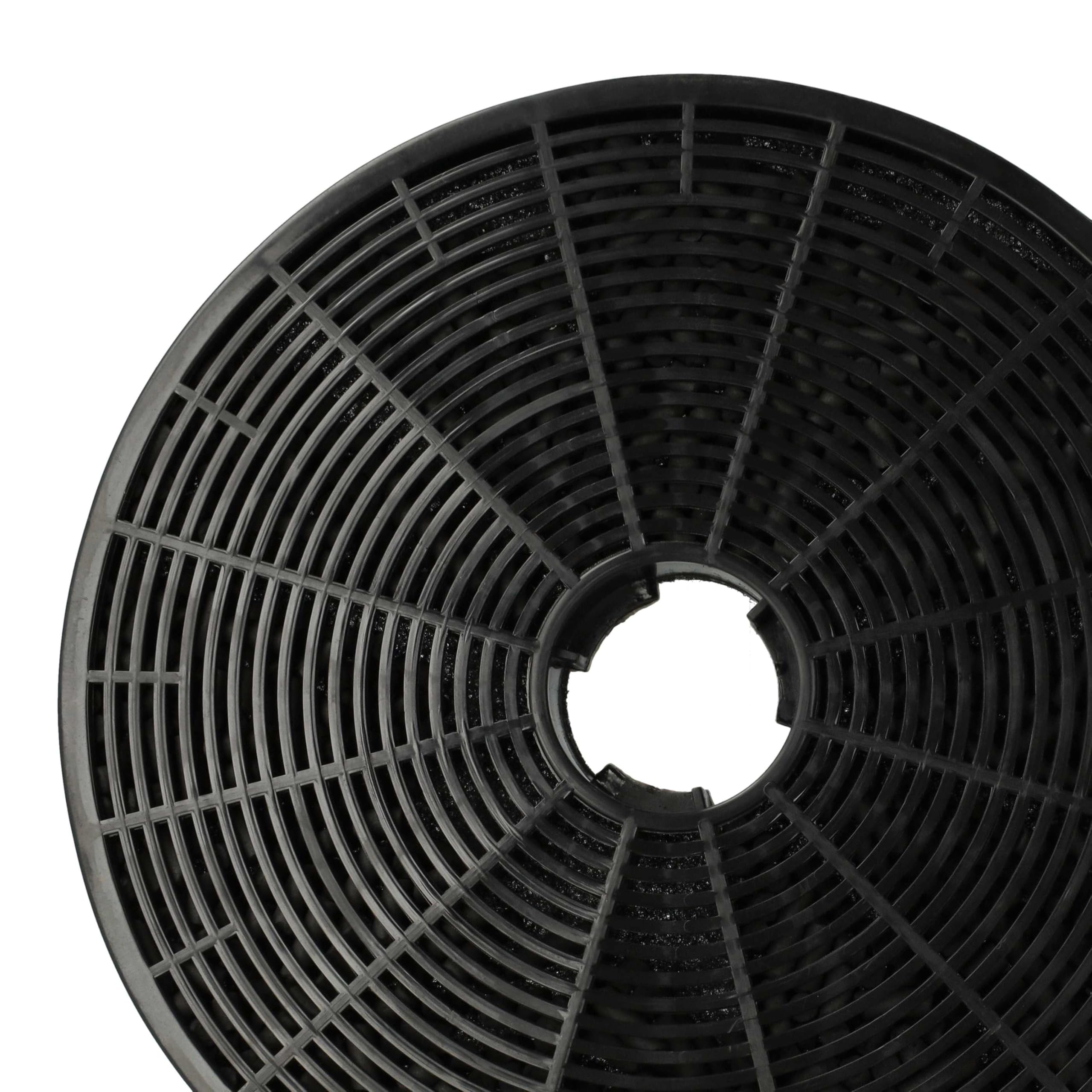 vhbw 4x filtro de carbón activado compatible con Klarstein Skyfall Smart 10035379, 10035378 campanas cocina - 17,5 cm