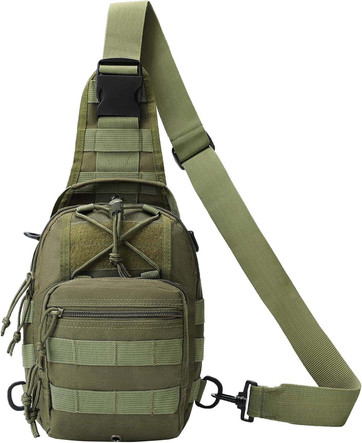 HOW'ON Hunting Backpack Waterproof Sling Shoulder Bag Small Carry Pouch Army Green