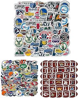 Football Rugby Stickers for Basketball Team Fans(98pcs) Vinyl Waterproof...