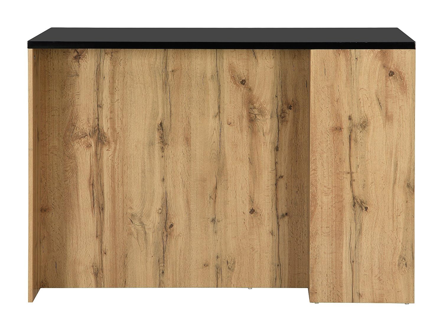 Vente-unique - Kücheninsel 4 Meili - MDF - schwarz, naturfarben hell