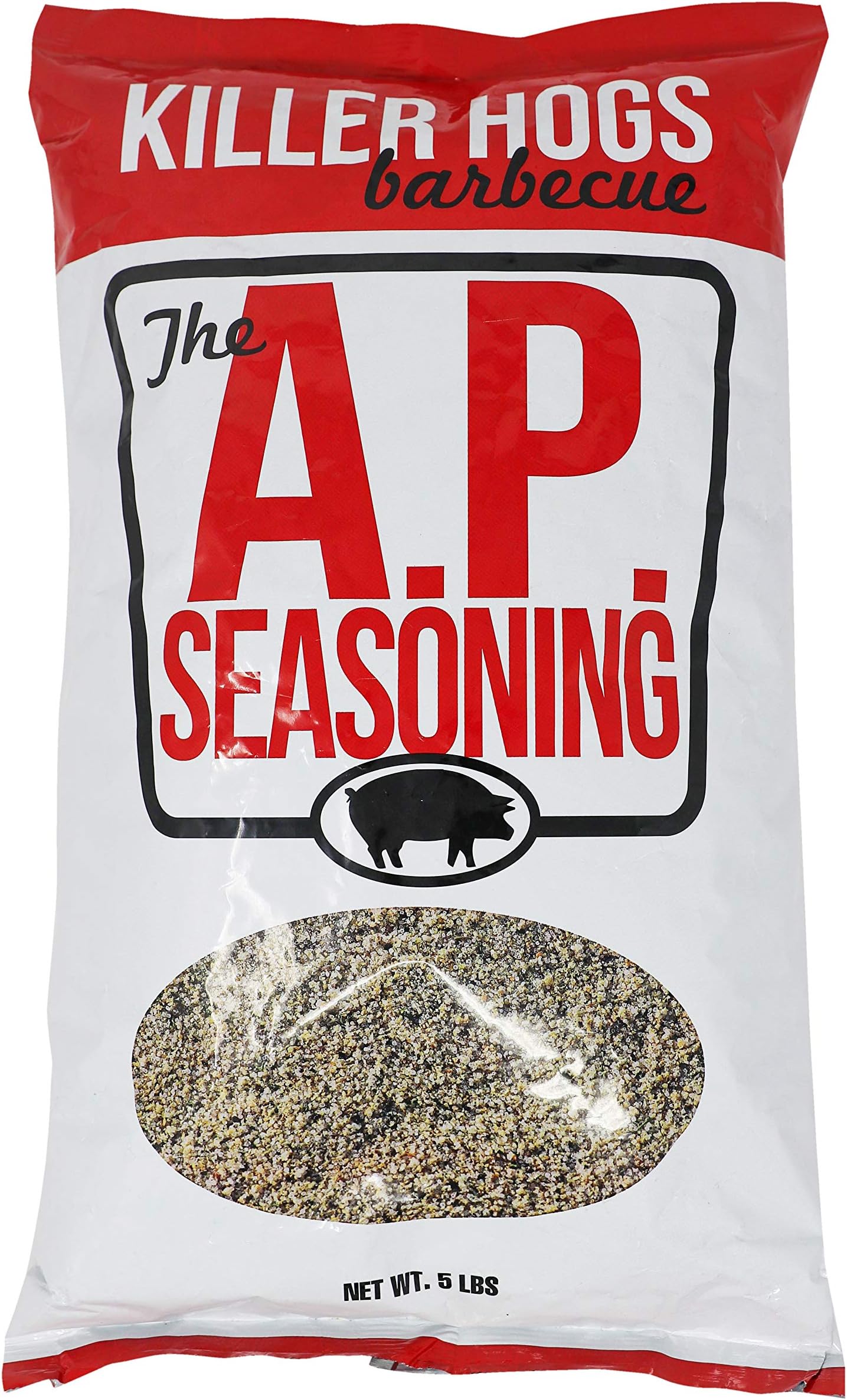 - AP Seasoning, Championship BBQ and Grill All Purpose Dry Rub for Beef, Steak, Burgers, Pork, and Chicken, Salt, Pepper, Garlic, 5 lb Bag