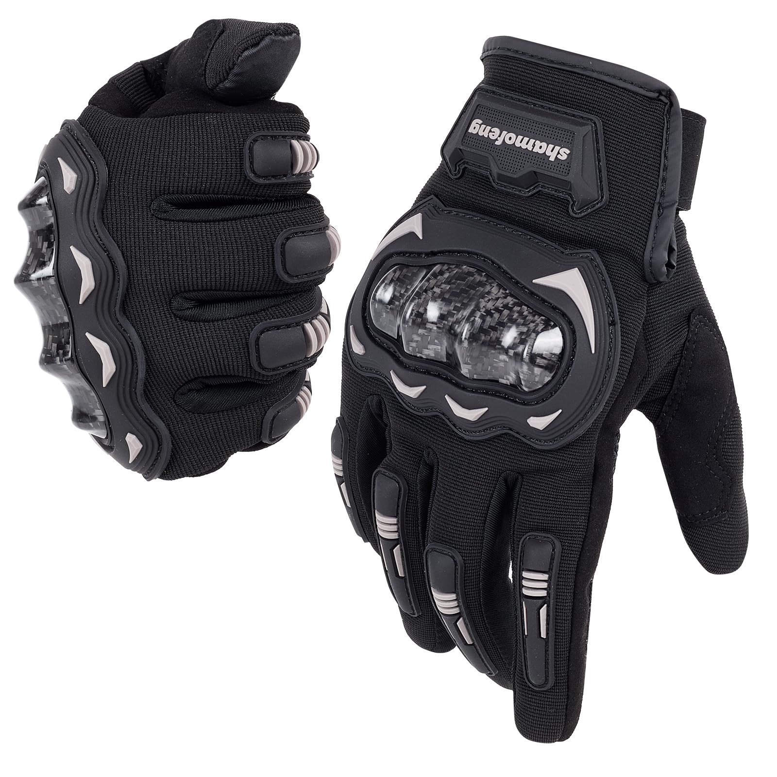 Motorcycle Gloves for Men and Women Touchscreen with Carbon Fiber Knuckles Shell for Dirt Bike ATV UTV BMX