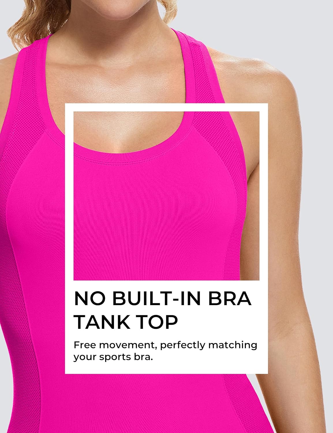 MathCat Workout Tops for Women Racerback Tank Tops Seamless Running Tank Tops Muscle Tank - Image 3