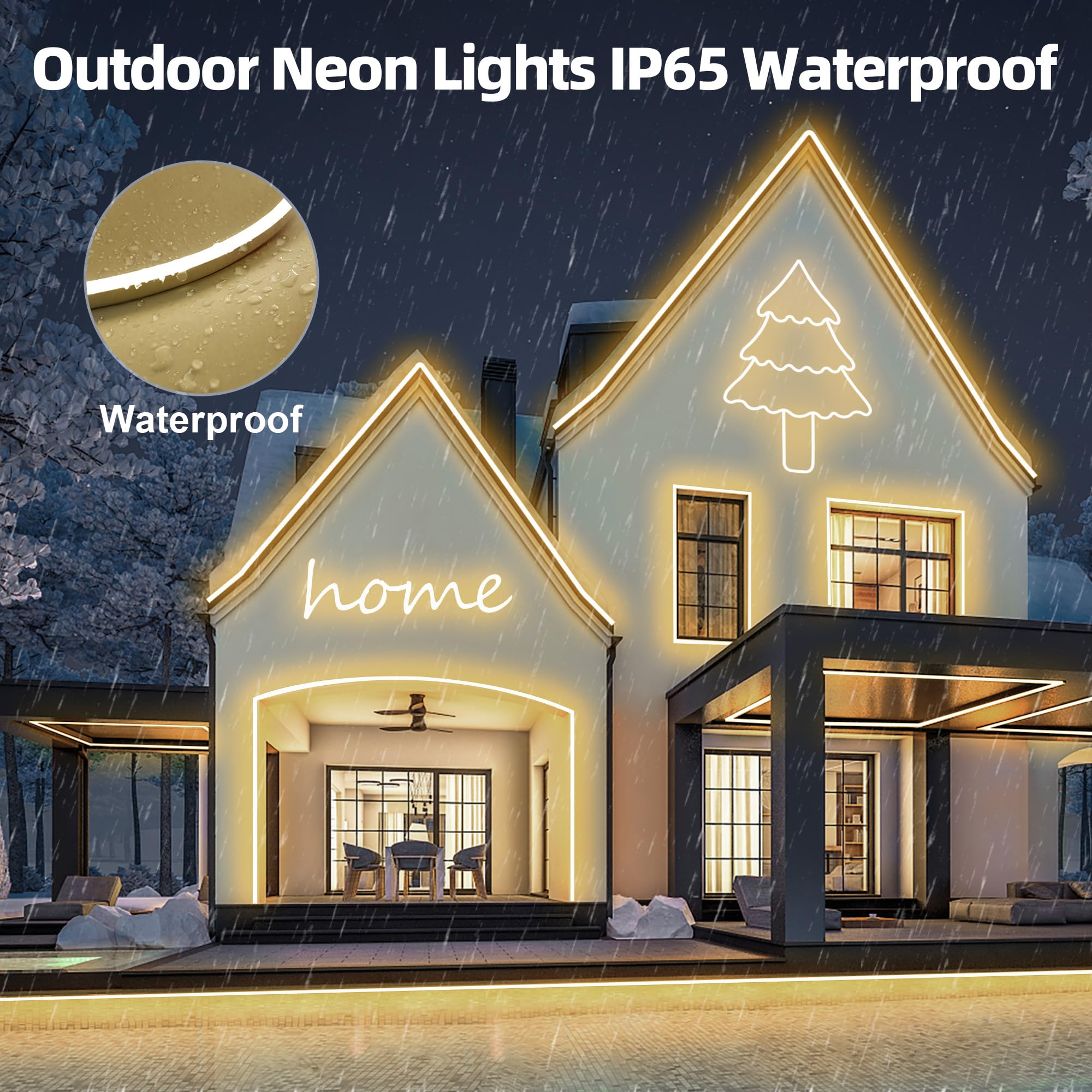 Waterproof LED Strip Lights Flexible White Silicone Neon LED Strip Lights For Indoor/Outdoor Decoration, 12V From Usastar, $2.53 - View #5