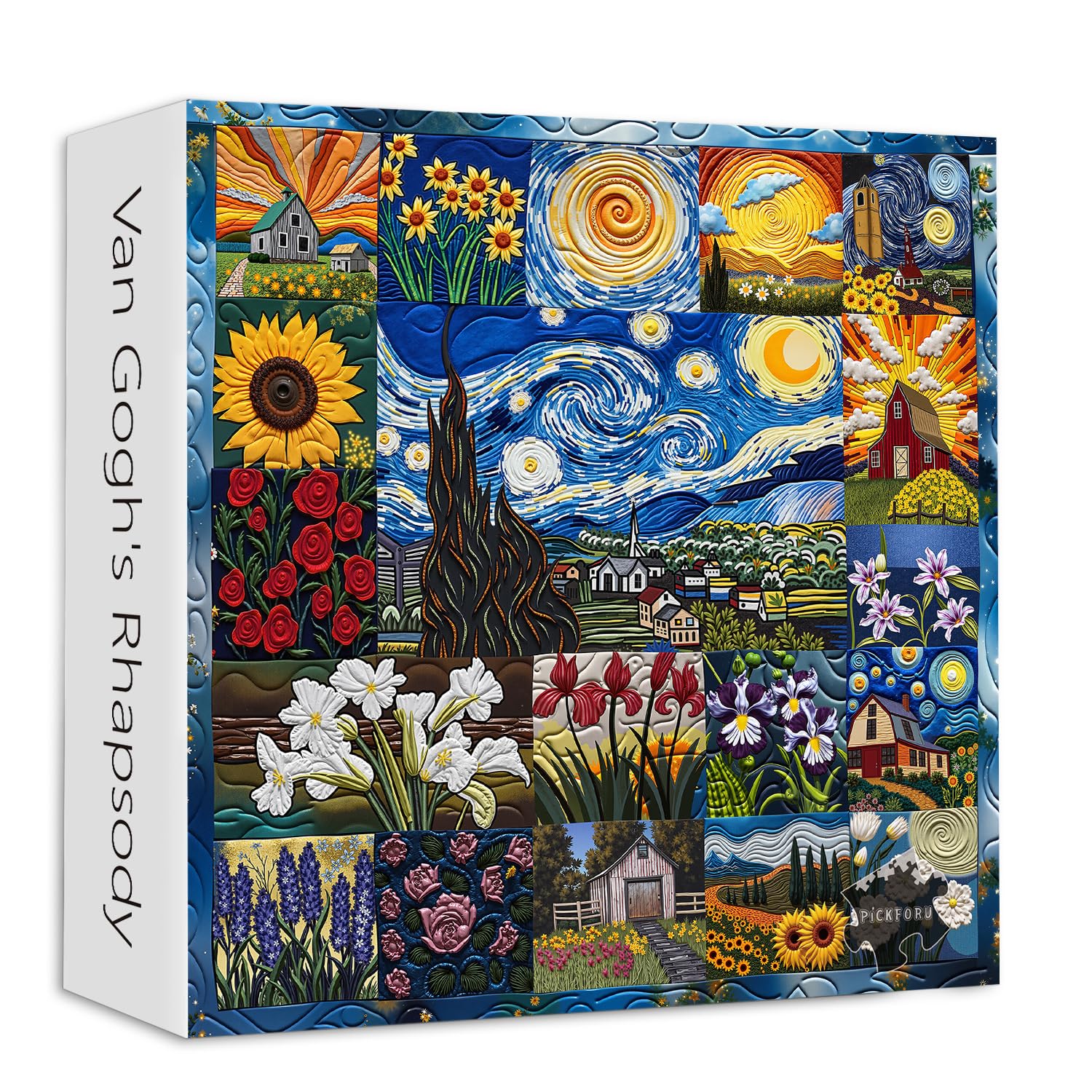Amazon.com: PICKFORU Van Gogh's Rhapsody Puzzles for Adults 1000