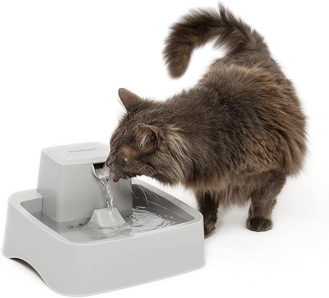 PetSafe Pet Fountain, Suitable for Small Dog and Cat Households, Easy-to-clean Design, Filter Included, Drinkwell, 1.8 Litres