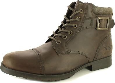 NUEVO Hombre/hombre marrón cinta roja croxdale Con Cordones Moda botines. -  Marrón - GB Tallas 6-11 - Marron, 40 : Amazon.es: Zapatos y complementos