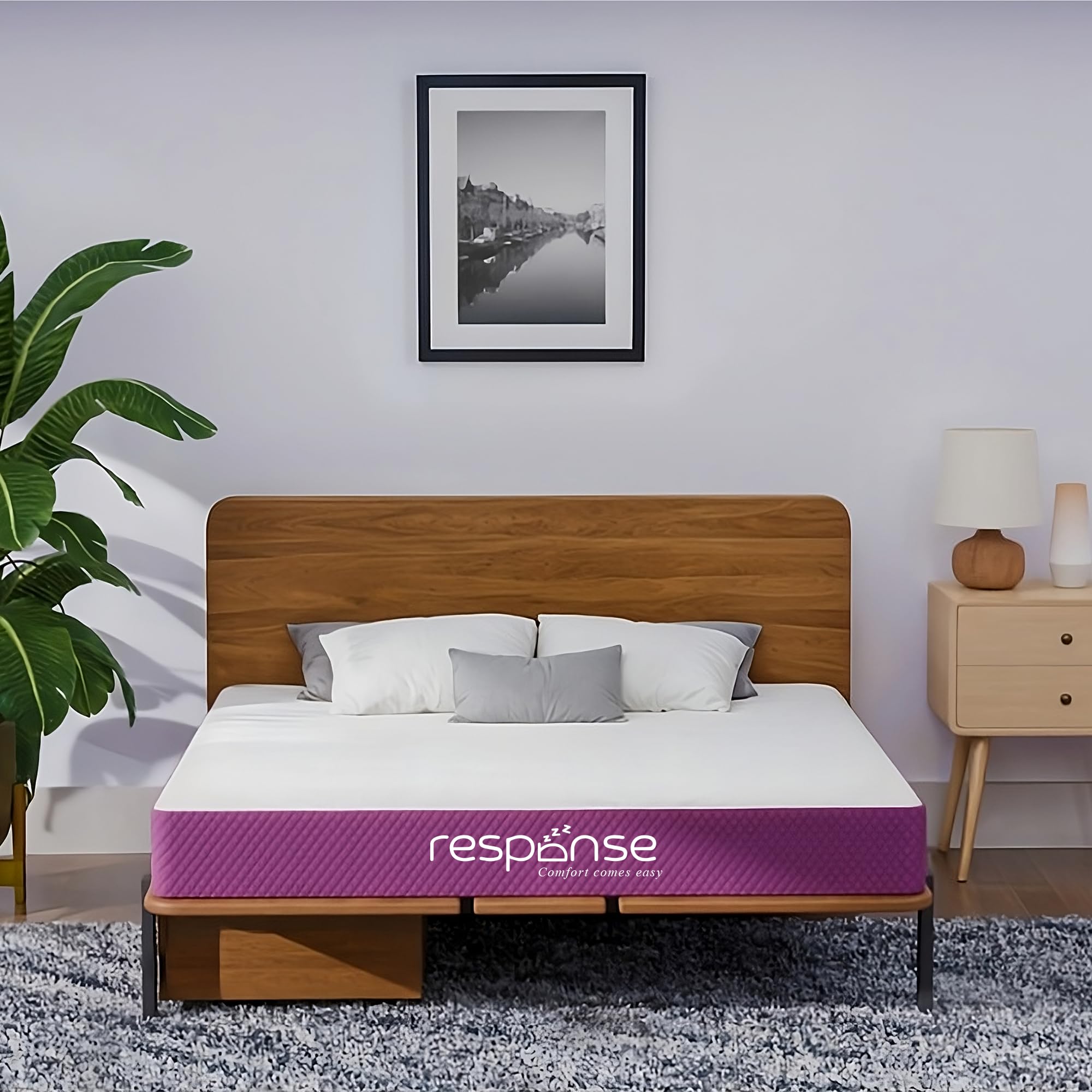 Response Memory Orthopedic Foam Mattress- High-Density Firm Support Foam, CertiPUR-US Equivalent Quality, Low-Profile Bed, Relaxing Sleep | 10 Years Warranty (King, 70x72x6 inch)