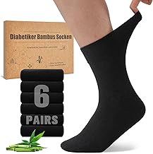 Bamboo Diabetic Socks, 6 Pairs Diabetic Socks without Elastic and No Seams, Bamboo Socks with Comfortable Edge for Men and Women