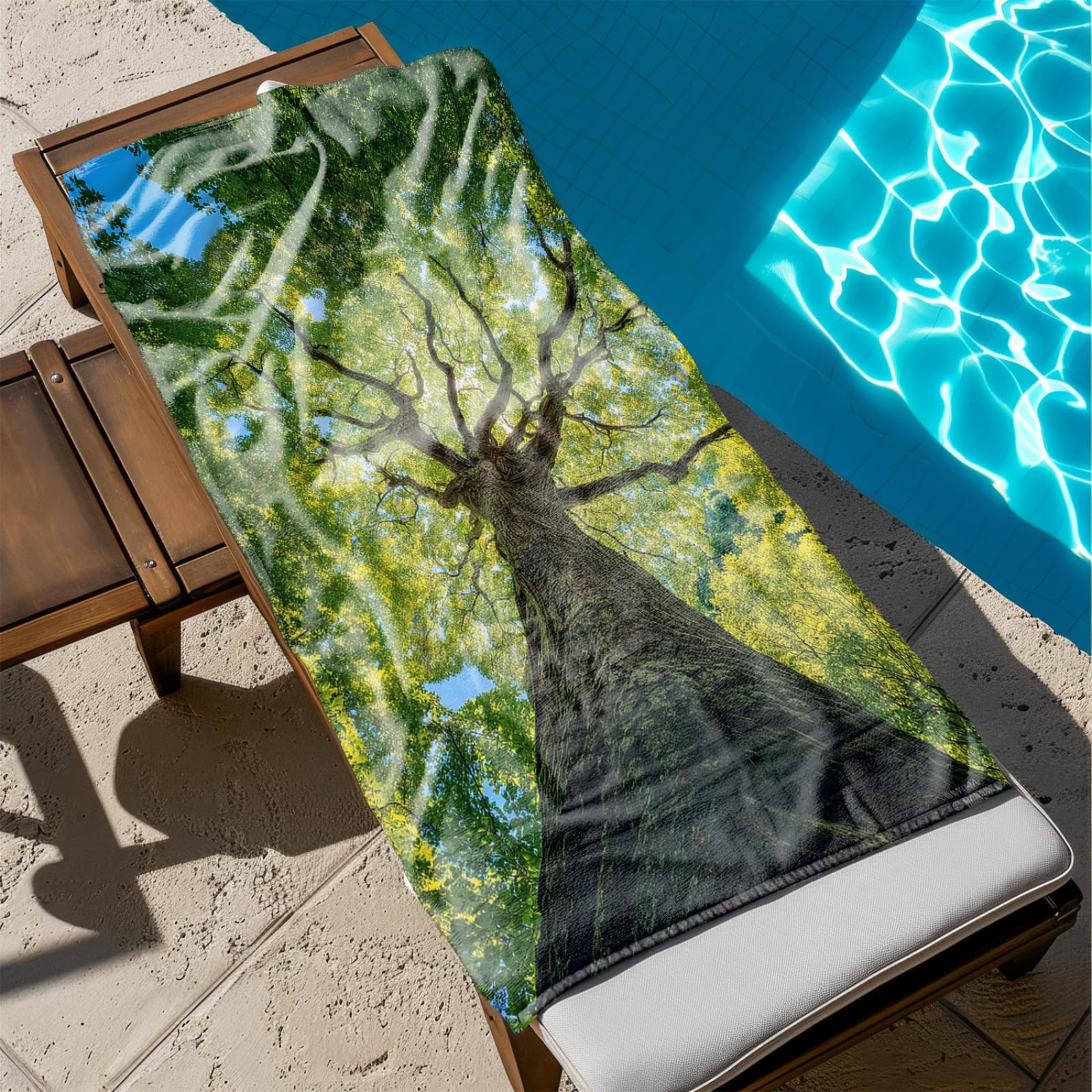 Générique Serviette de Plage 90X180 Arbre Vert