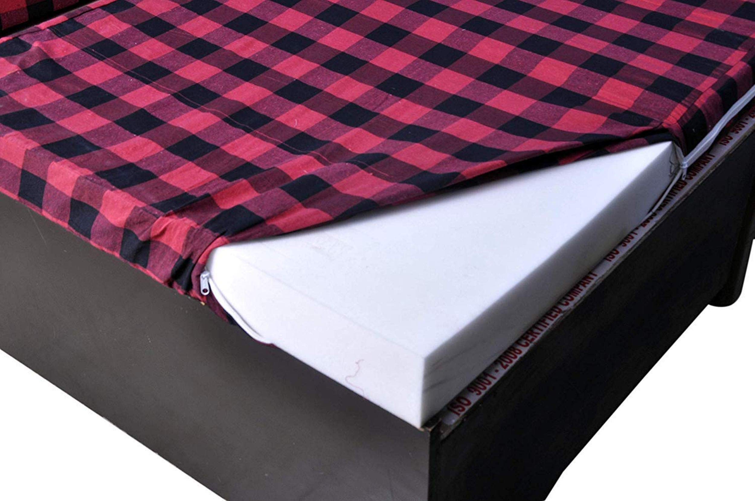 Soulful Creations Cotton Mattress Cover Protector for Diwan with Zip (Multicolours, (72 X 48 X 6) nches) (1)-image-3